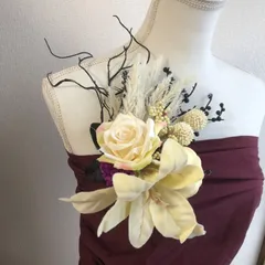 大人なホワイトハロウィン　ヘアクリップ　髪飾り　フラダンス