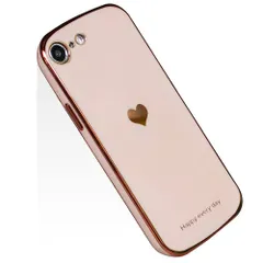 【新着商品】tpu ソフト キャラクター レンズ保護 ストラップホール付き メッキ加工 耐衝撃 かわいい 兼用 軽量 第2/3世代 iPhone8 iPhone8 ケース カバー SE (iPhone / / SE2/7/8/SE3 7 ピンク) JOOBOY