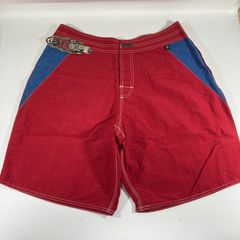 【新品】VOLCOM ボルコム サーフパンツ 水着 34 レッド リゾート・海に最適【M24】
