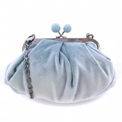 マックスマーラ ウィークエンドライン MAX MARA WEEKEND LINE PASTICCINO パスティチーノ ショルダーバッグ がま口 ベロア チェーン 水色 ライトブルー /BBのサムネイル