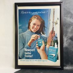 『 ニューポート 煙草 』ビンテージ広告　60年代　フレーム付ポスター　当時物