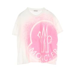  Tシャツ ロゴ コットン ホワイト ピンク ネオンカラー