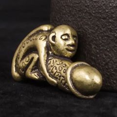 ジョーク キーホルダー ちんちん ちんこ ペニス 性器 男性器 真鍮 サル 猿 ユニーク 縁起物 子宝 a