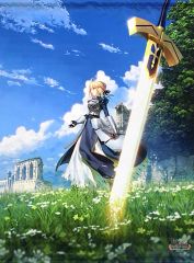 [중고] 태피스트리 세이버(티저 비주얼) B2 태피스트리 [TYPE-MOON전 Fate/stay night -15년의 궤적-]