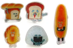 【中古】バッジ・ビンズ 全5種セット 「パンどろぼう ピンバッジ」