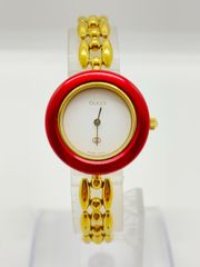 稼働 GUCCI 腕時計 6500P ローマインデックスベゼル レザー 990 GUCCI グッチ Gタイムレス 腕時計 クォーツ ステンレススチール