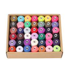 【特価セール】キングスパン スパン糸 1000ヤード/巻 普通地用 ミシン糸 42色 ポリエステル 60番 手縫い対応 ミシン糸セット 裁縫用糸 Windman セット