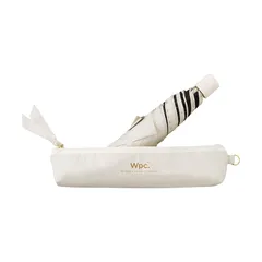 Wpc. 日傘 オールウェザーパラソル ベージュ 《遮光率100%・UVカット率100％・UPF50＋・晴雨兼用》 親骨50cm レディース スリム コンパクト シンプル 無地 パステル 女性 メンズ 通勤 通学 RAH-2305-FP 0