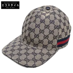 GUCCI グッチ 696845 ウェブ ストライプ付き GGキャンバス ベースボール キャップ L 59cm