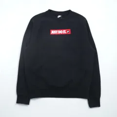 NIKE クルー フリース スウェット トレーナー S ブラック コットン JDI BSTR BV5090-010