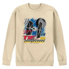 【送料無料】 スター ウォーズ メンズ Tシャツ トップス Men's Star Wars Tie Fighter Racing Crew Fleece Sweatshirt Cream