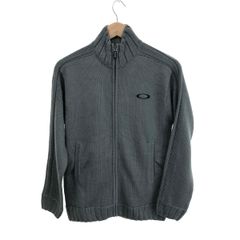 新品同様 OAKLEY オークリー ドライバーズニット ジャケット サイズ:S  グレー  メンズ 00s　240001139647