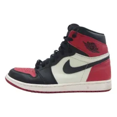 NIKE ナイキ 555088-610 【フェイクバスターズ鑑定済】Air Jordan 1 Retro High OG Bred Toe エアジョーダン 1 レトロ ハイ OG ブレッド トゥ スニーカー レッド系 ブラック系 29.5【中古】