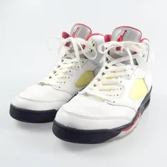 【姫路東店】 中古 NIKE | ナイキ スニーカー AIR JORDAN 5 RETRO “FIRE RED” DA1911-102 ホワイト 【126】