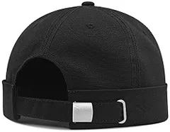 2XL_ブラック [Laquest] （ラクエスト） コットン100％ ロールキャップ つば無し フィッシャーマンキャップ (2XL,ブラック)