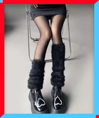 新品 ニットレッグウォーマー レディース 靴下 秋冬 無地 もこもこ 暖かい 防寒 アームカバー 高校生ソックス 【送料無料】