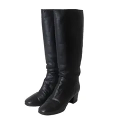 CHANEL/シャネル レディースロングブーツ 36･1/2 ブラック 36・1/2C(日本サイズ23~23.5cm) IS Bランク