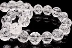 水晶 12mm フクロウ彫刻 ブレスレット 1個売り パワーストーン 天然石 _B848-12