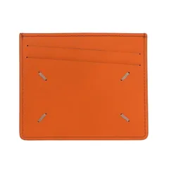 未使用 メゾンマルジェラ 2022SS 4ステッチ サイズUNI カードホルダー ケース 蛍光 オレンジ イタリア製 IG00469 【中古】