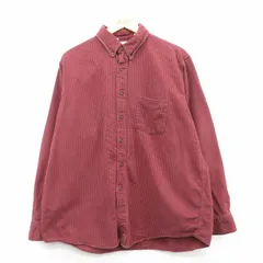 XL/古着 エルエルビーン LLBEAN 長袖 フランネル シャツ メンズ 90s コットン ボタンダウン 赤他 レッド チェック 25feb20 中古 トップス