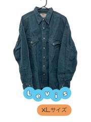 Levis　長袖デニムシャツ　インディゴブルー　色落ち　風合いがいい　秋冬　U-461