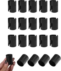 【在庫処分】YACHUN メタルラック パーツ スチールラック用 スリーブ 20組入り ポール径25mm 棚板 固定部品 プラスチッククリップ 取付部品 耐久性 耐摩耗性 丈夫 （黒）