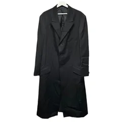 希少 ヨウジヤマモト コスチュームドオム カシミヤ混 チェスターコート 3 黒 Yohji Yamamoto COSTUME D'HOMME ヨウジヤマモト コスチュームド