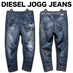 DIESEL FAYZA-NE 0604N ジョグジーンズ W27/約86cm ダメージ加工/リペア加工 ボーイフレンドデニム スウェットデニム ジョガーパンツ