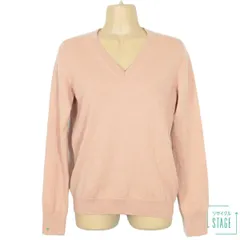 ユニクロ★カシミヤ100 Ｖネック 長袖ニット セーター サイズM  ピンク系 z9082