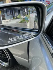 usdm ドアミラー ステッカー ホワイト 2枚 スタンス 世田谷ベース