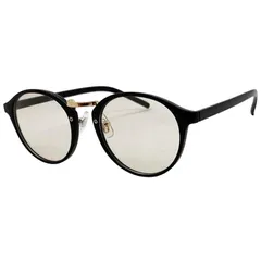 フェイストリックグラッシーズ Face サングラス UVカット ファッション小物マストアイテム ライトカラーサングラスボストン型 ブラックフレーム/ライトブラウンレンズ H5112-1LB 1