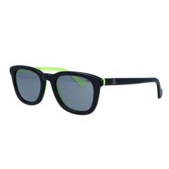 【MONCLER】モンクレール サングラス ML0118 54□22-145 黒 ブラック ライトグリーン バイカラー ウェリントン型 メンズ メガネ 【中古品】 USED-B 【9304】