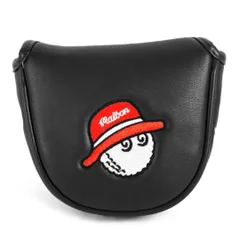 ゴルフカバー　ヘッドカバー パターカバー オデッセイ 2ボールに対応 マレット用 マグネットタイプ 帽子黒