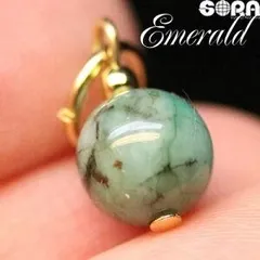 エメラルド ネックレス チャーム 4Aエメラルド パワーストーン 天然石 ペンダント