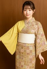 新品 高級洗えるブランド着物【さんび】お花づくし☆一面に広がるお花 
