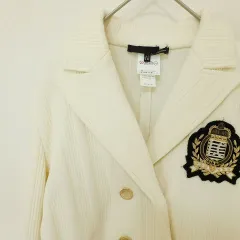 美品❤︎ Les Copains レコパン　テーラードジャケット LES COPAINS レコパン ブラック×グレー ストライプ テーラード