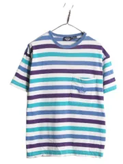 【お得なクーポン配布中!】 90s USA製 ドッカーズ リーバイス ポケット付き ボーダー Tシャツ メンズ レディース M 古着 オールド LEVIS DOCKERS ヘビーウェイト ポケT