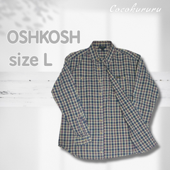 アメカジ定番！オシュコシュ シャツ　OSH KOSH　サイズ:L  送料無料　即日発送　ショップをフォローでお得なクーポン発行してます！