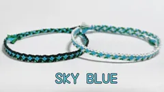 小花柄ミサンガ 2本セット (SKY BLUE) 画像5枚目▶︎色番号⑮