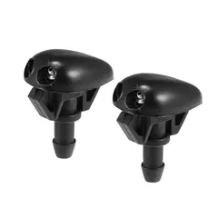 uxcell フロントガラスウォッシャーノズル ブラック プラスチック 車 ワイパー 水 スプレーノズル 日産に対応 2個入り