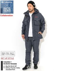 Columbia×ドクターデニム本澤コラボ ビッグリブストレートジャケットM