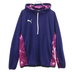 PUMA プーマ トレーニング 長袖 ハーフジップ ウェア M パープル メンズ 古着