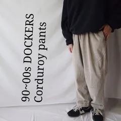 【90~00s】DOCKERS ドッカーズ コーデュロイ ツータック 太畝 アメリカ古着 ワイドパンツ