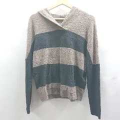 ◇ ⊇ BAREFOOT DREAMS ボーダー柄 長袖 パーカー サイズS M グレージュ ブラック レディース E  【1504240014500】のサムネイル