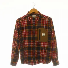 キャプテンスタッグ CAPTAIN STAG ポケット切替チェックネルシャツ 長袖 前開き M 赤 レッド マルチカラー /DO ■OS ■AD