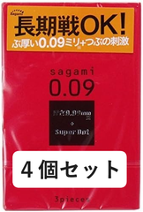 サガミ 0.09ドット コンドーム 3個入り×4個セット
