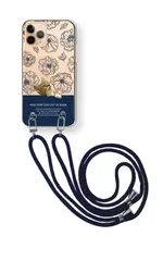 Google Pixel 8a グーグルピクセル8a スマホケース スマホショルダー かわいい 猫 ネコ 花柄 フラワー 透明 バイカラー 上品 ストラップ 調節可能 152cm  カラー05のサムネイル