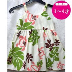 ムームー ドレス キッズ ハワイアン キャミソール 子供用 3歳 4歳 Dress 海外挙式参列用 女の子 幼児 ハワイ直輸入 No.61