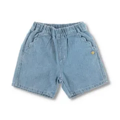 【新品】branshes ポケットスカラップデニムショートパンツ（ブルー）90cm