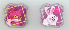 【中古】クリップ ねこちゃん＆うさぎちゃん アクリルクリップセット(2個組) 「たべっ子どうぶつ THE MOVIE」